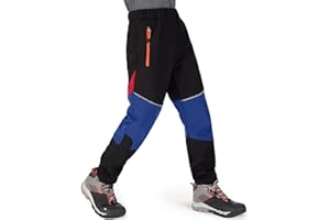 Toomett Boys snow cargo pants, Girls Kids Outdoor Fleece-Lined Soft Shell Hiking Fishing ski Insulated Pants