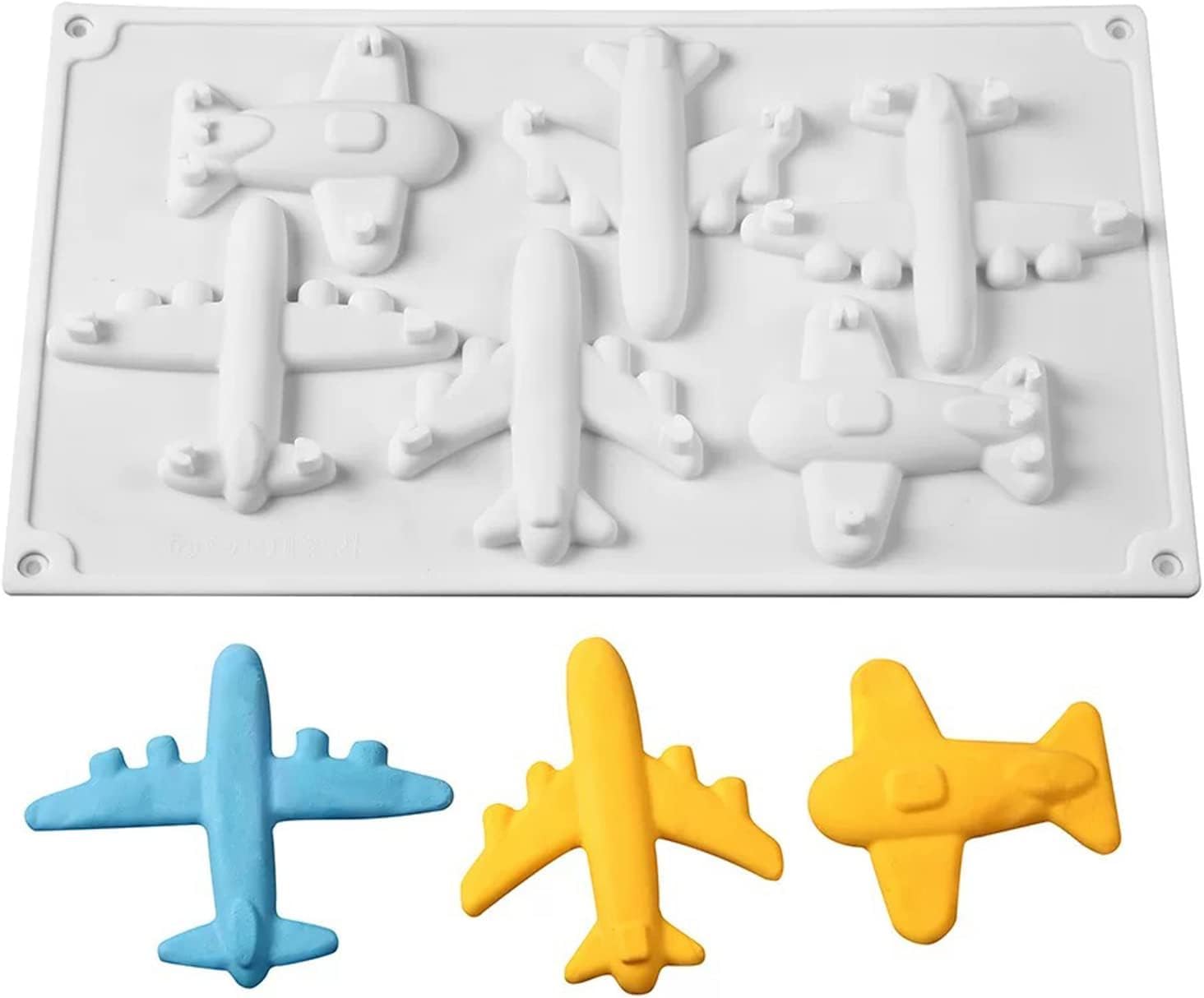 Selecto Bake 5 Cavity Creative Aircraft Airplane Silicone Mould DIY Fondant Mousse Cake Mould Handmade Chocolate Decorating Sugarcraft Paste Baking Tool Art Craft