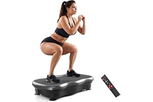 DROYEK Vibration Plate Exercise Machine，Vibration Plate Fitness Platform Exercise Machine 10 Modes Full Body Workout Vibrating Fitness Platform Weight Loss Women Men Shaping Wellness Home Gym Equipment