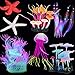 SunKni 7 Pcs Glow Fish Tank Decorations Plants Aquarium Decor Silicone Artificial Jellyfish Coral Waterweeds Sea Anemone Kelp Mushroom Lotus Coconut Tree Glofish Accessories & Resin Starfish (NO.2)thumb 1