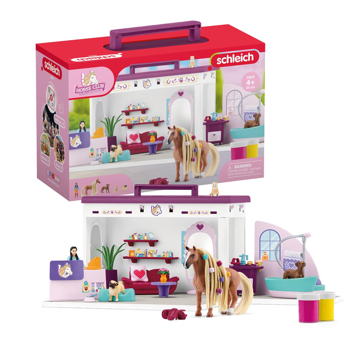 SCHLEICH 42614 Pet Salon, from 4 years, HORSE CLUB Sofia's Beauties - Playset, 18 pieces