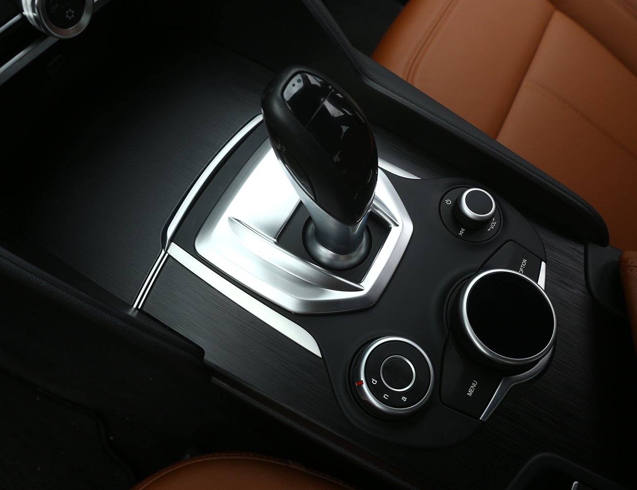 ABS Chrome Interior Center Console Gear Shift Panel Cover Trim For Giulia Stelvio 2017-2019