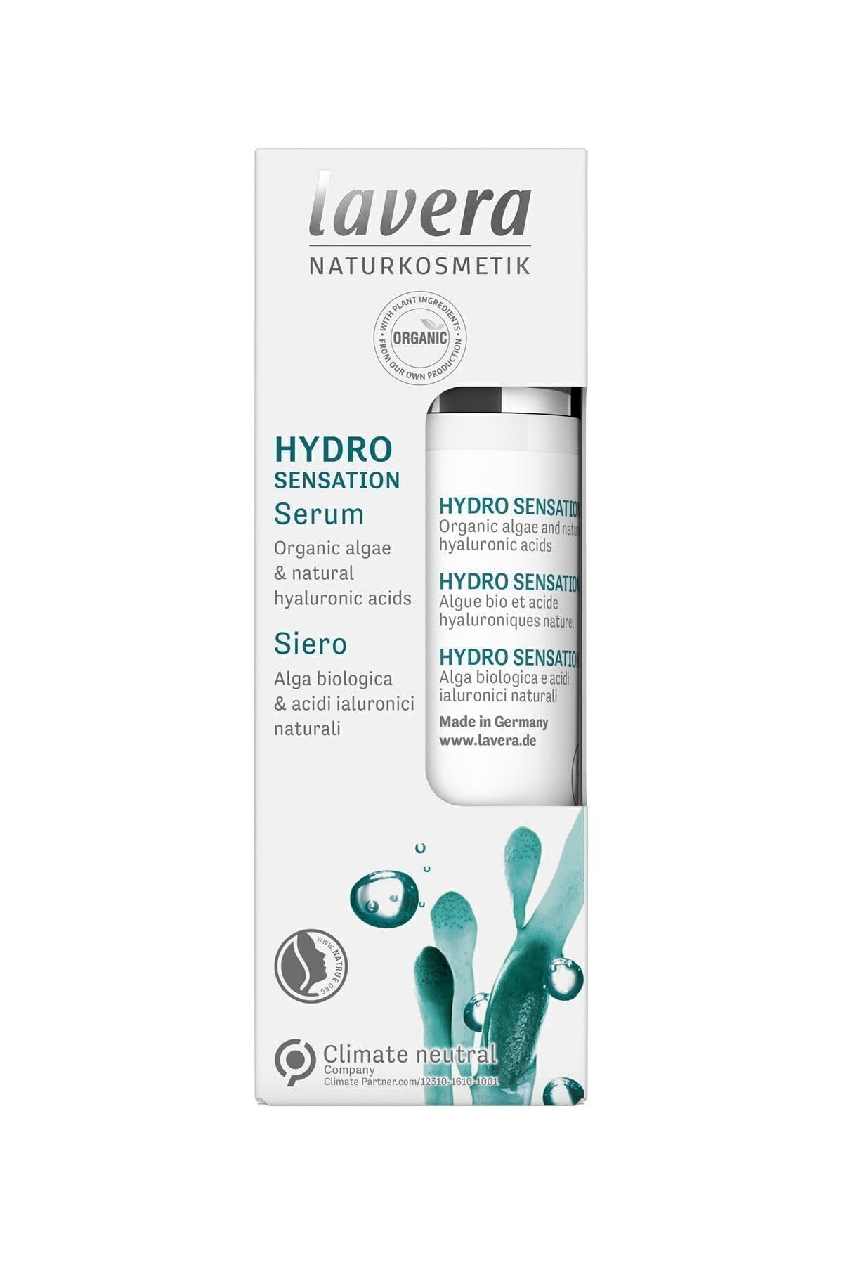 lavera Hydro Sensation Serum ✔ Organic Algae & Natural Hyaluron Acids ✔ Natural Cosmetics ✔ Vegan ✔ certified ✔ 30ml, 110384