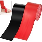 2 Pcs Muscle Floss Bands, Compression Bands with Storage Bag, Mobility and Recovery Bands for Improving Movement, Increasing Circulation &amp; Reducing Soreness (Red &amp; Black)