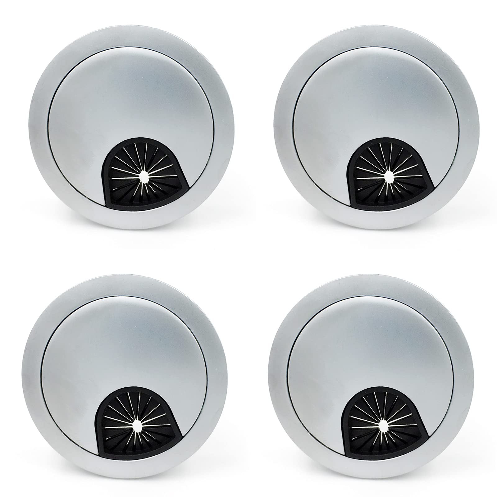 Lewttyer Zinc Alloy Cable Grommet Desk Duct (60 mm) for Office and Worktops