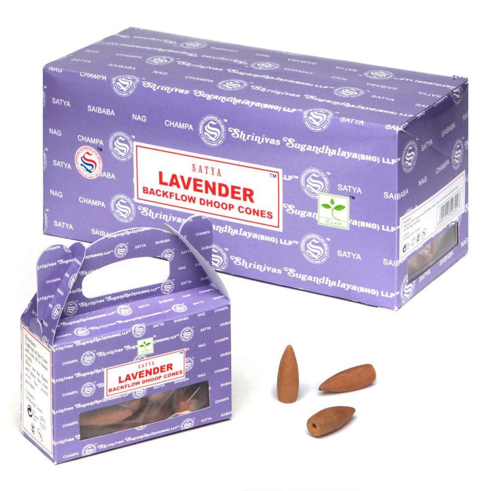 B/6 Lavender Backflow Dhoop Cones by Satya