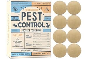 FFORDHOME Pest Control Balls - Peppermint Pest Repellent for Mouse, Mice, Rats, Ants, Roaches, Moths & More - Strong Repel Indoor & Outdoor Mouse & Mosquito Deterrent - 8 Balls