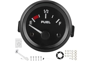 Fuel Level Meter, 2in Fuel Level Gauge Display White Light with Float Sensor Universal for 12V Gasoline Vehicles