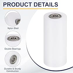 uxcell 2Pcs Nylon Roller Wheel with
