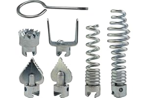 YWNYT Drain Cleaner Combination Cutter Head Set, Cutter Head for Dredging, 7pcs 16mm Manganese Steel Drain Cleaner Machine Combination Cutter Head Set for Pipeline Dredging Machine