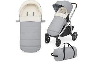 QUINTRIAE Stroller Footmuff Bunting Bag for Winter – Universal Stroller Cover for Cold Weather, Compatible with UPPAbaby Vista V2 / V3 / Vista/Cruz/Cruz V2 / RumbleSeat/Ridge/Minu – Storage Bag Included