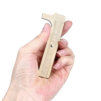 LuLyL Retro Messschieber Kupferlegierung Mini Messingschieber Metall Doppel-Skala zum Messen von Edelsteinen und Schmuckkompo