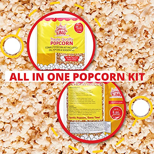 Popcorn Machine Supplies Set Refill, 10 Bags Of Popcorn Kernels Kit