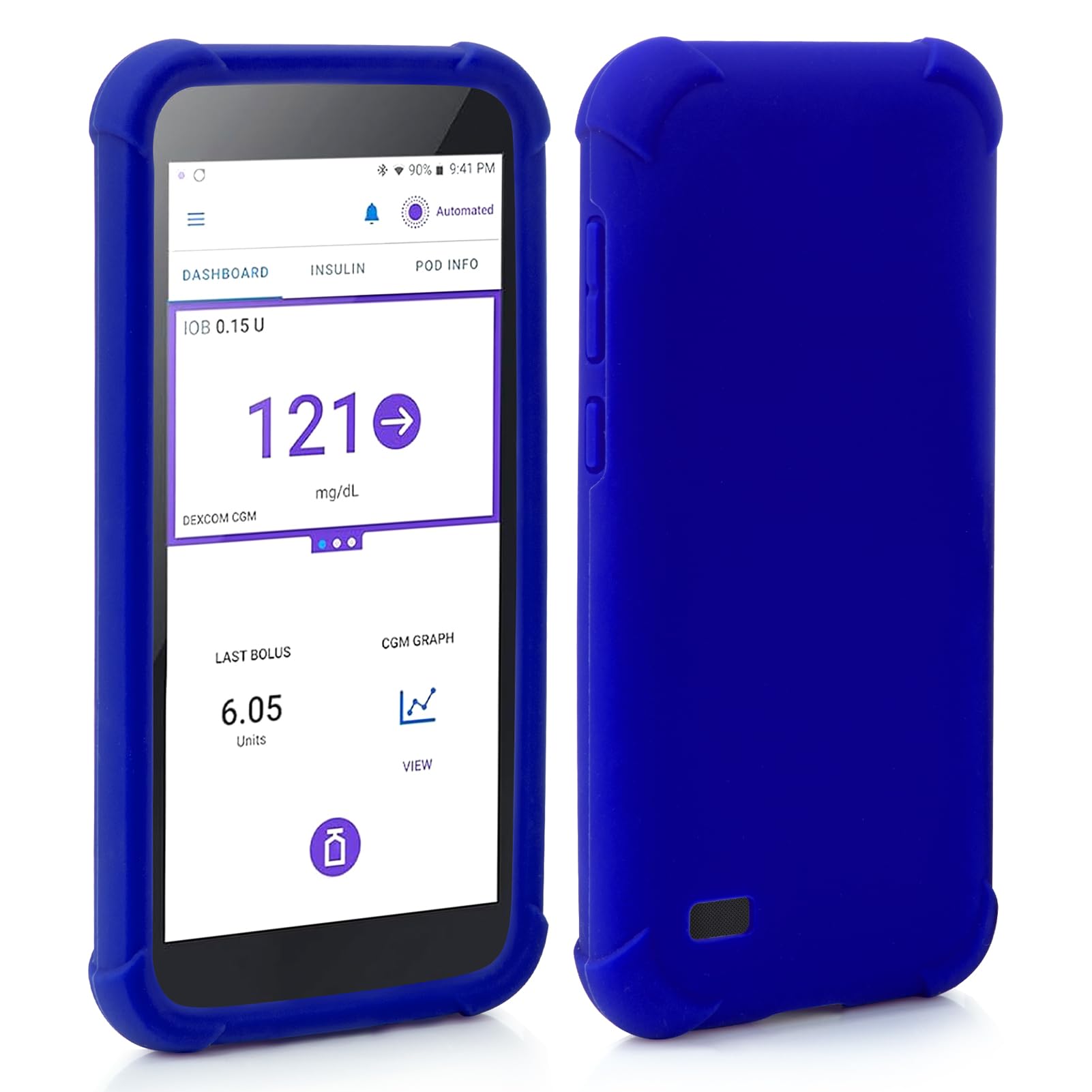 Omnipod 5 PDM Case Silicone - Shockproof Omnipod 5 PDM Case Protect Your Omnipod 5 Controller, Anti-Slip, Anti-Drop by YOUSHARES(Blue)