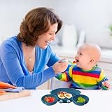 Vicloon Baby Suction Plate Dark Blue Silicone Non Slip Divided Plate view 7