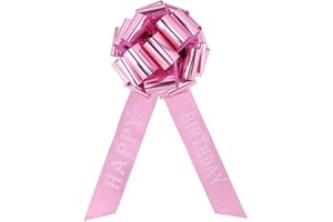 HCHENBOW Happy Birthday 14 Inch Big Red Bow,1Pcs Big Bow for Present,Big Gift Bow for Appliances,Bikes,Table Decorations and Party Events Decoration(pink)