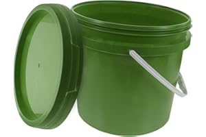 LIFKOME Food Grade Sealed Paint Storage Bucket with Lid and Handle Thick Plastic Art Pail for Paint Packing