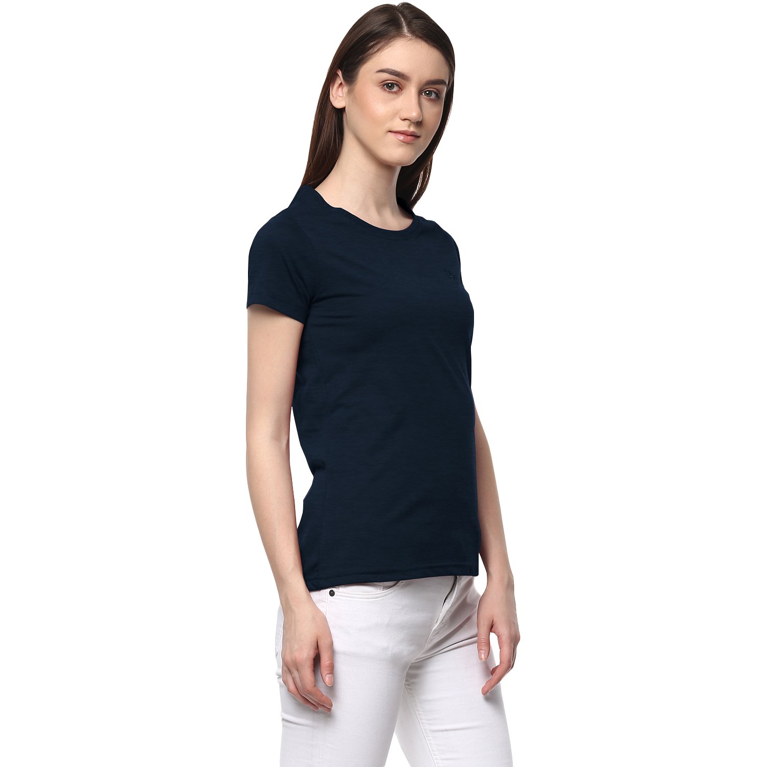 chkokko half sleeves round neck tshirts for women