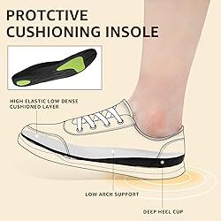STQ White Slip On Sneakers for Women Low Top