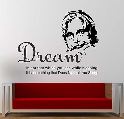 Wallstick D.R. A. P. J. Abdul Kalam Wall Sticker (Vinyl, 49 cm x 4 cm x 4 cm)