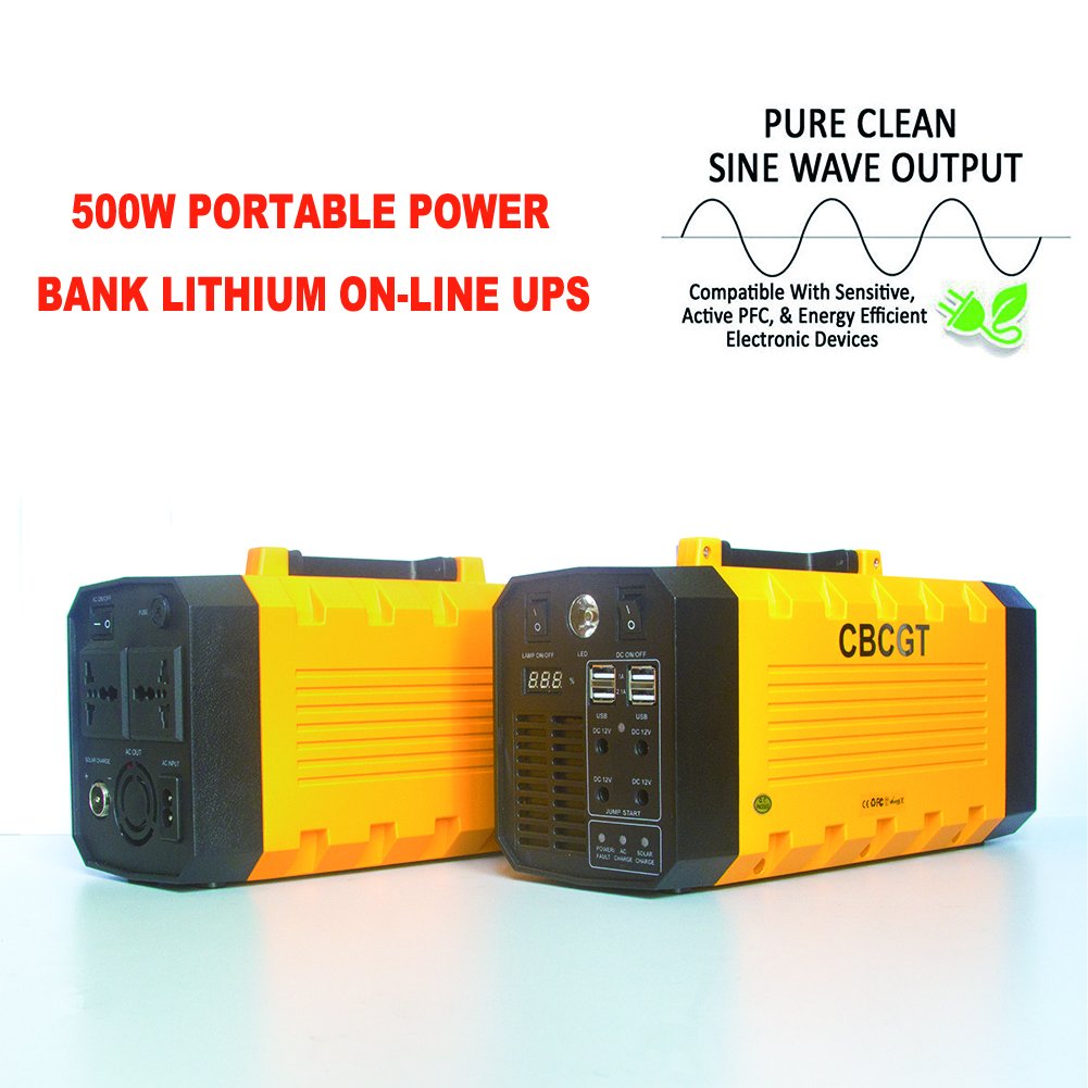 CBCGT Pure Sine Wave Portable Uninterruptible power supply 500W (Peak