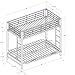 Walker Edison Elodie Urban Industrial Twin over Futon Metal Bunk Bed, Twin Size, White