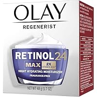 Olay Retinol 24 MAX Face Moisturizer, Anti-Aging Wrinkle Night Cream Fragrance Free, 50 mL