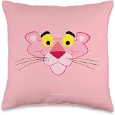 Pink Panther Face Throw Pillow