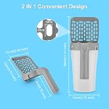 MYPIN Cat Litter Scoop with Holder and Bags 135 Count Bags Large Capacity Grey view 7