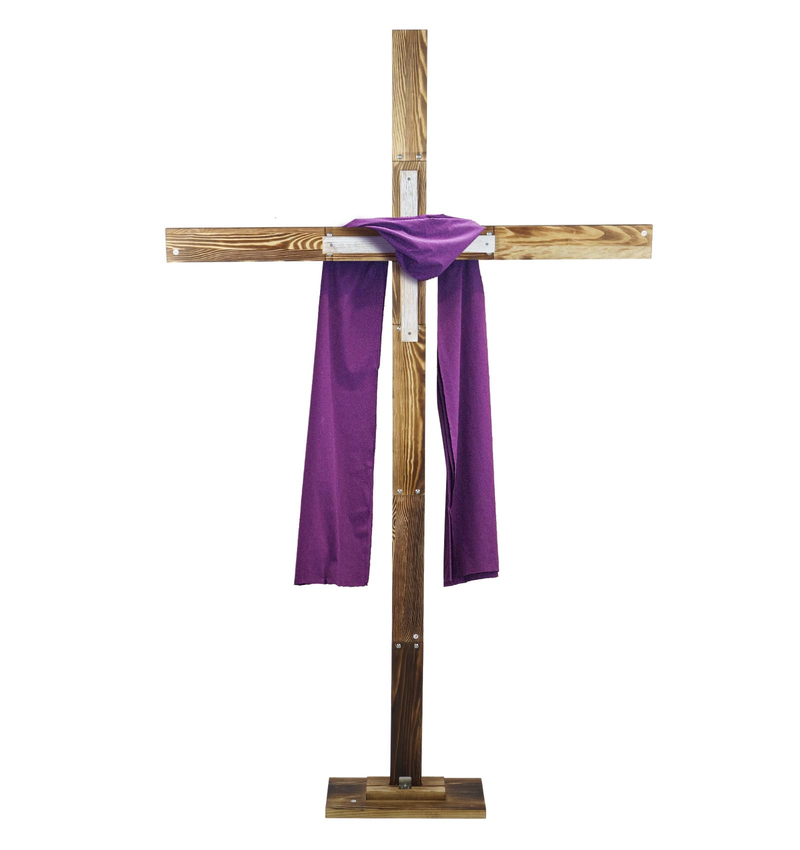 Photo 1 of veonly 75 Inch Large Easter Wooden Cross, Large Standing Cross Decoration, Wood Jesus Christian Wall Crucifix Stand He is Risen Easter Decor, Christian Religious Decor for Home, Church, or Holiday Celebrations
