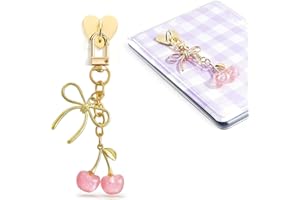 JHZforest Cute Chains for Kindle, E-Reader Charm Chains Accessories Compatible for Kindle/E-Reader/Phone Gift for Reader Booklovers, Pink