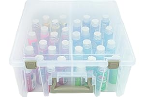 ArtBin 6990AB Super Satchel Double Deep Compartment Box - Art Storage with 8 Removable Compartments, Smart Closure for Craft Supplies (Gold- Pack of 1)