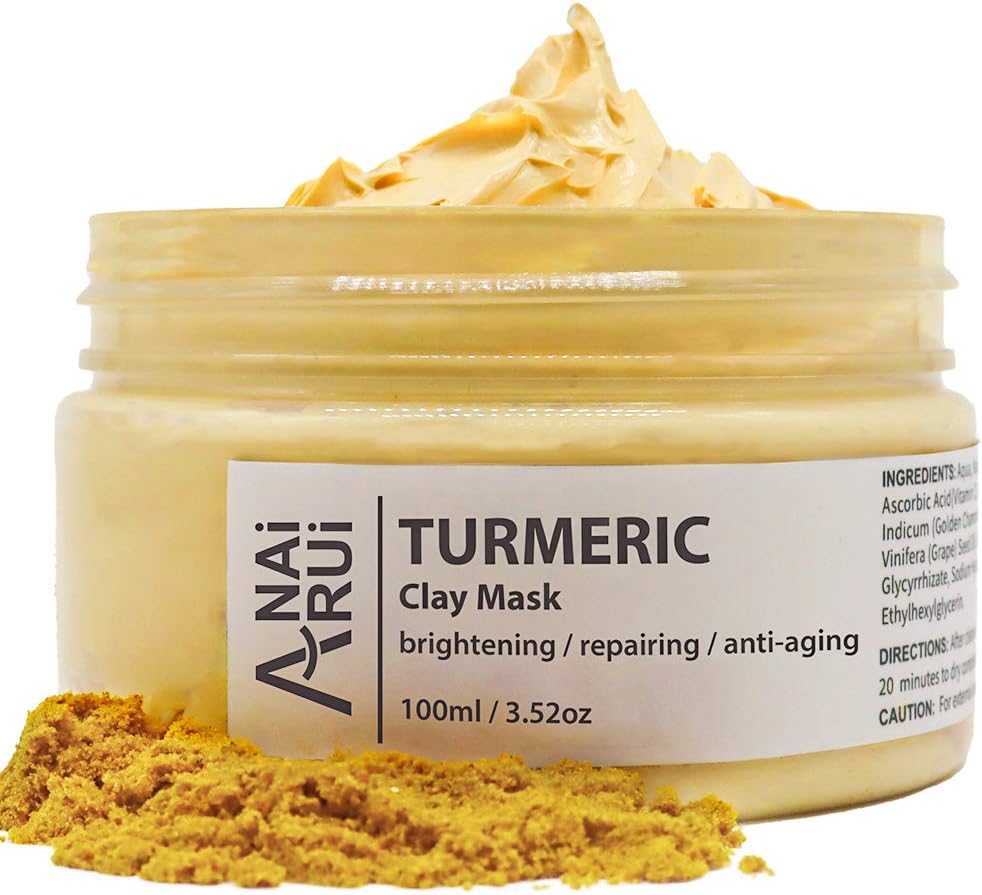 ANAiRUi Turmeric Clay Face Mask Deep Cleansing, Brighten, Repair, Anti