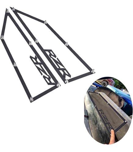 Aluminum Air Intake Covers For Polaris RZR XP 1000 2014-2023 - Black Frog Skin Protector Mesh