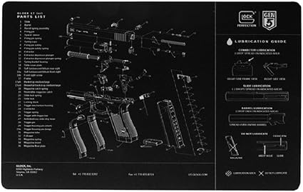 Amazon Com Edog Gen 3 Schematic Exploded View Heavy Duty Pistol Cleaning 12x17 Padded Gun Work Surface Protector Mat Solvent Oil Resistant Sports Outdoors