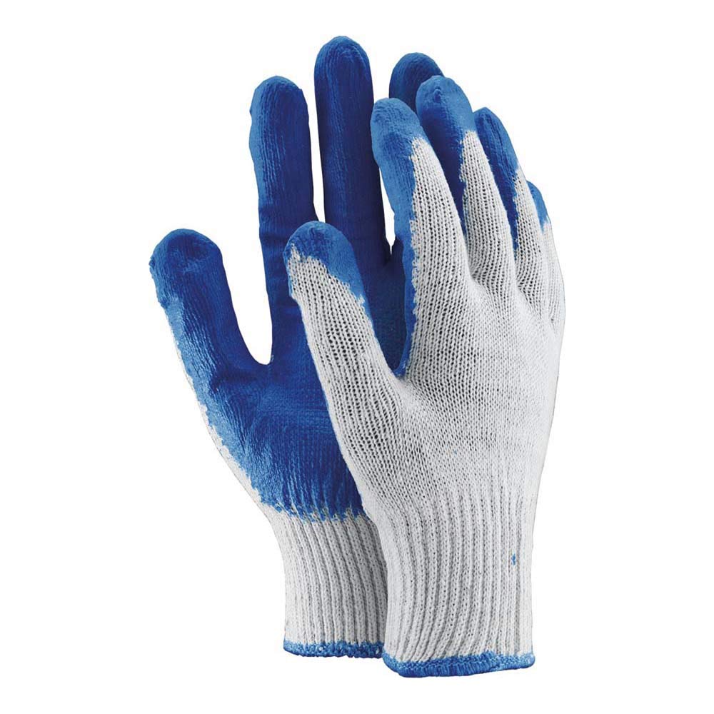 Ogrifox OX-Uniwamp_N Protective Gloves, Ox.11.121 Uniwamp, White-Blue, 9 Size, Pack of 10