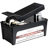 BESTOOL 10,000 PSI Air Hydraulic Pump, 1/2 Gal Reservoir, Foot-Operated | Aluminum Reservoir, Overload Relief Valve, 2-Stage Release, for Single-Acting Cylinders, Heavy Equipment and Auto Repair