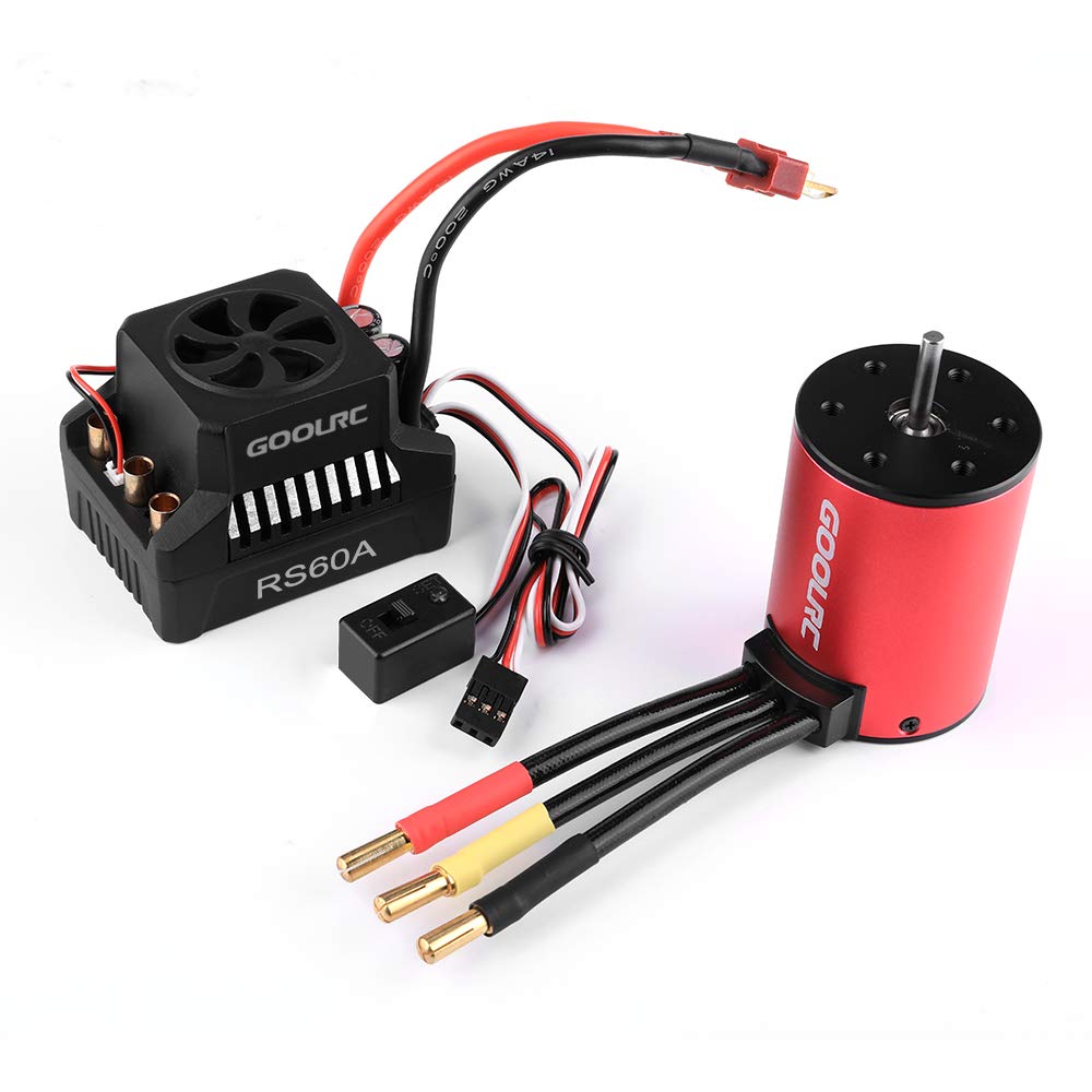 GoolRC 3650 3900KV Brushless Motor 60A ESC Brushless Electronic Speed Controller 6V/3A BEC for 1/10 