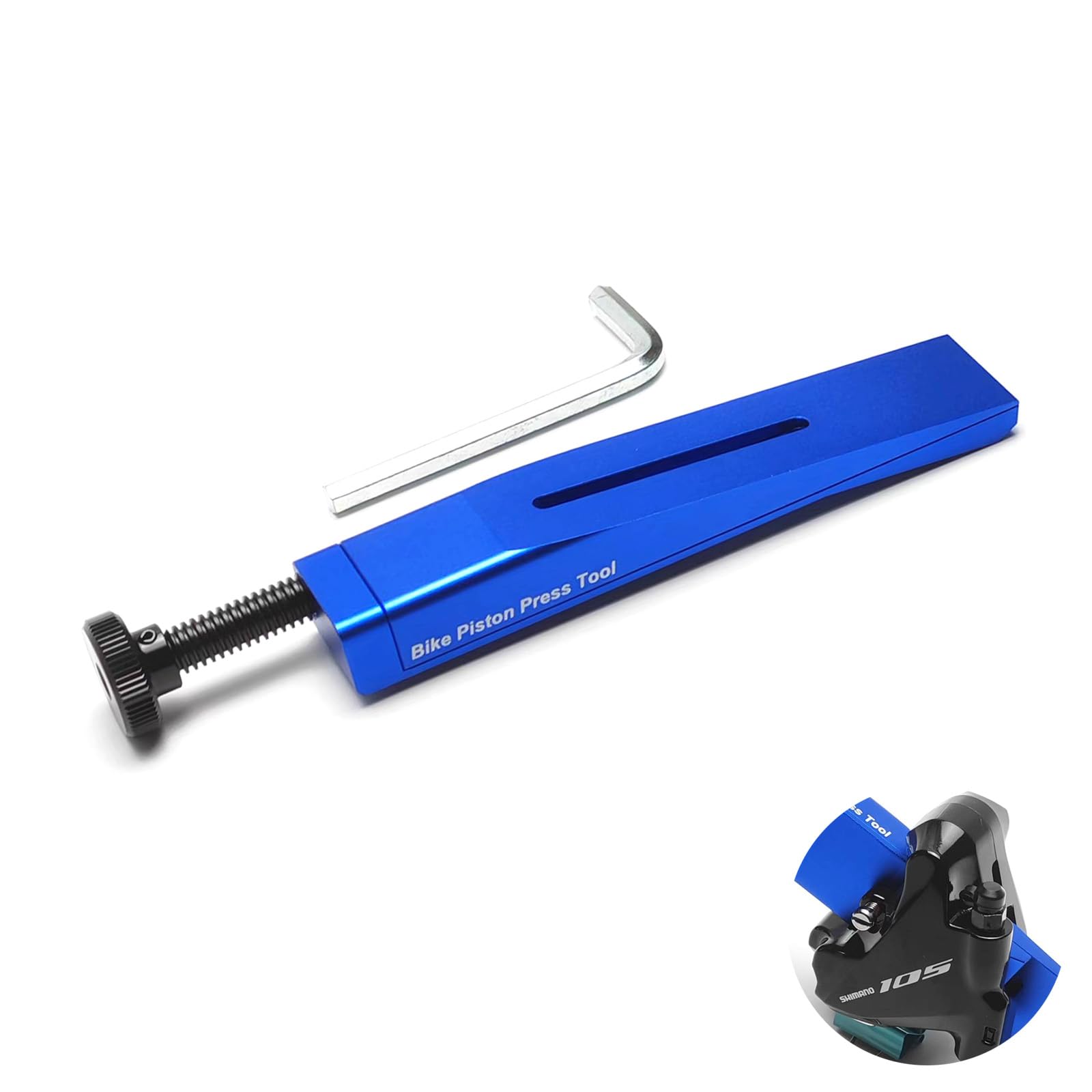 takewell Piston Press Tool for Shimano Brake Caliper, Bike Hydraulic Disc Brake Caliper Piston Tool, Compatible with Shimano Brake Caliper, Compatible with all Brands of Brake Calipers, Blue.