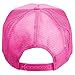 DALIX Trucker Cap Adjustable Snapback in Neon (Hot Pink)