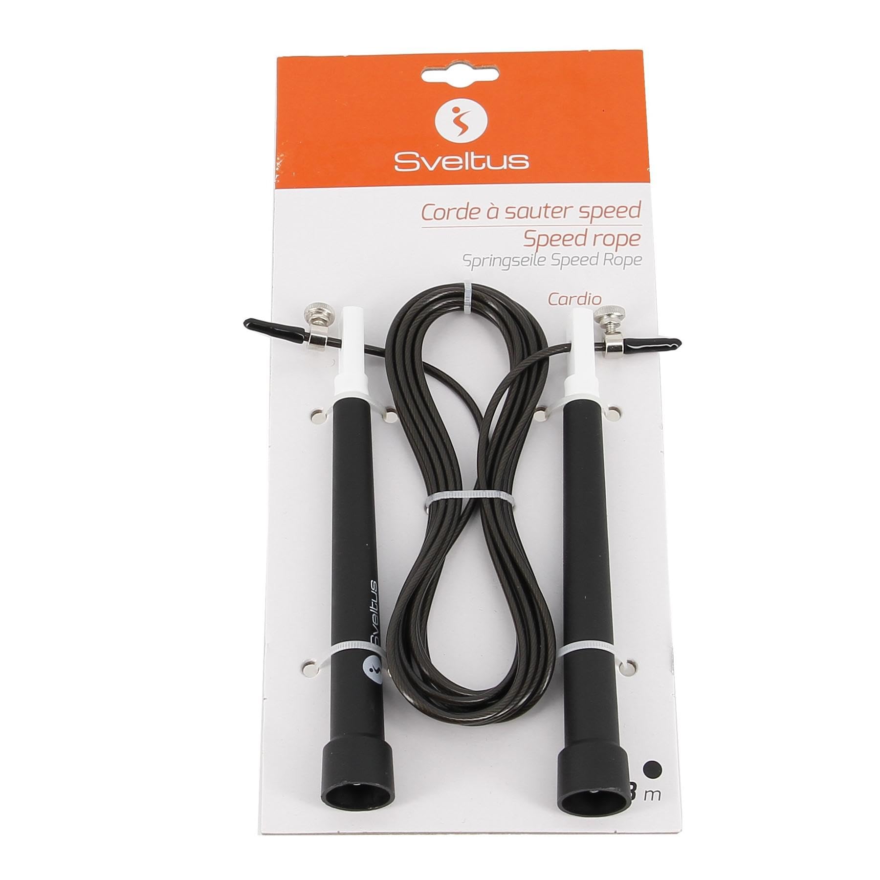 Sveltus Speed Unisex Adult Skipping Rope, Black, Approx. 300 cm