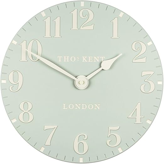 Thomas Kent Arabic Wall Clock 12"/30cm Duck Egg Blue 12056 Amazon.co
