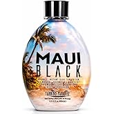 Tanning Paradise Maui Black TanningLotion Instant Dark Tanning Lotion Natural Tan Lotion with Coconut Oil and Aloe Hydration Boost and Tattoo Protection 13.5oz