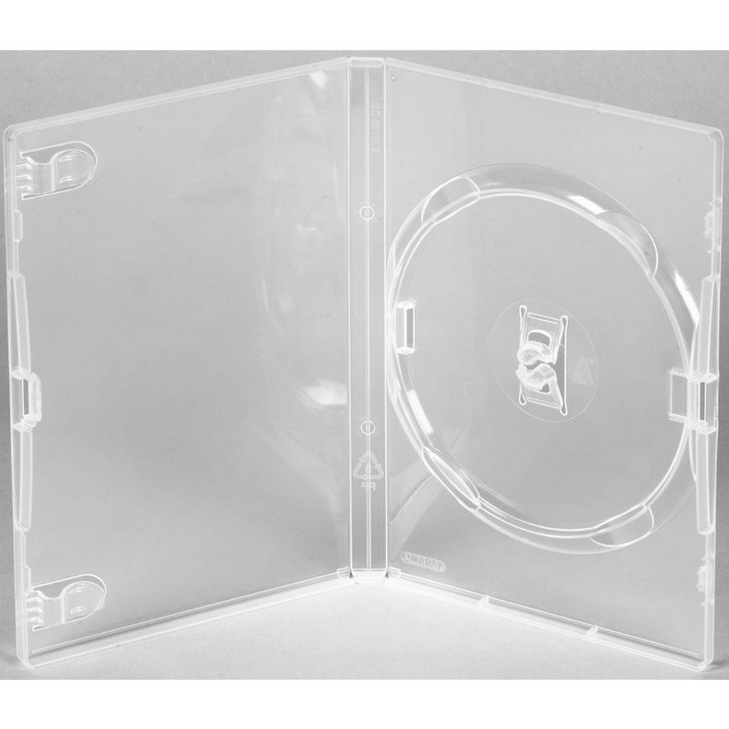 Four Square Media 10 X Genuine Amaray Single DVD Clear Case 14mm Spine - Pack of 10