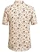 SSLR Men's Cotton Button Down Short Sleeve Hawaiian Shirt (Large, Yellow (168-1))