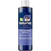 NaturVet Anti-Diarrhea Liquid Pet Supplement Plus Kaolin - 8 Oz | Alleviate Discomfort, Cramping, Irritation From Diarrhea for Dogs, Cats, Great Taste