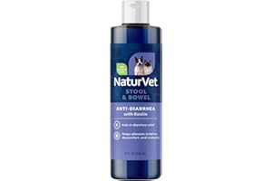 NaturVet Anti-Diarrhea Plus Kaolin for Dogs and Cats, 8 oz Liquid, Made in USA, 236 ml (Pack of 1)