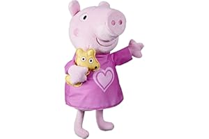 Peppa Pig Peppa’s Bedtime Lullabies Singing Plush Doll with Teddy Bear Accessory, 3 Songs, 3 Phrases, Ages 3 and Up