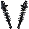 Detroit Axle - 2 Rear Struts for 2003-2008 Toyota Corolla Matrix Pontiac Vibe Complete Rear Struts w/Coil Spring 2004 2005 2006 2007 Replacement Suspension Quick Install Ready Struts Shocks Assembly