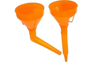 OSOLADY 2pcs Thickened Gasoline Funnel with Long Flexible Hose and Splash Design Motorcycle and Car Fuel